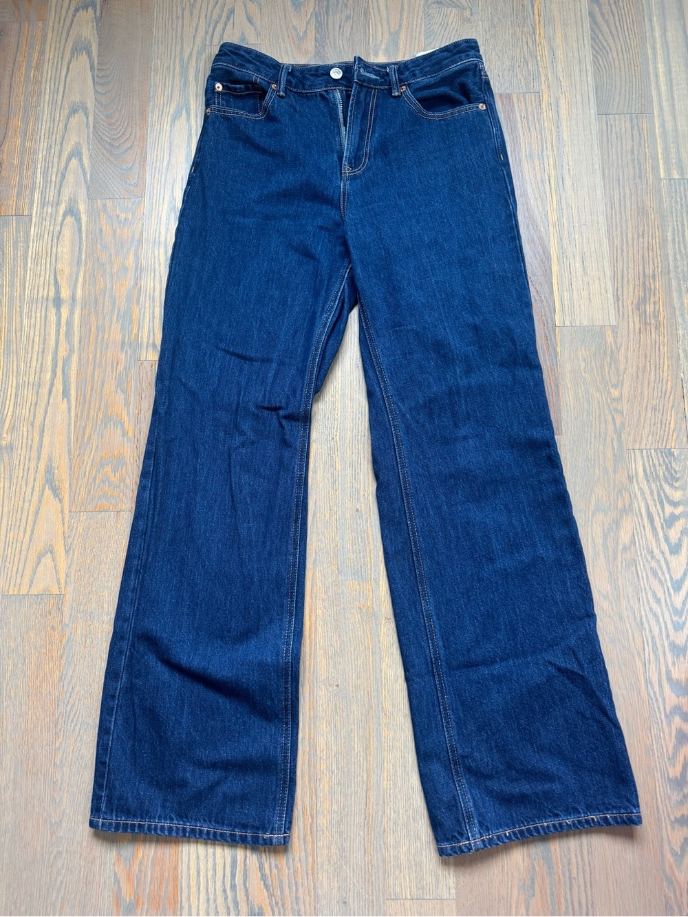Stradivarius Dark Blue Wide Leg Jeans size 6